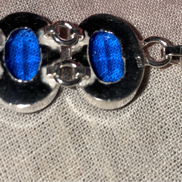 Sparkly London Blue Topaz multi-gem handcrafted Bracelet - Picture 7 of 11